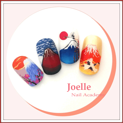 ネイル検定2級フラットアート富士山