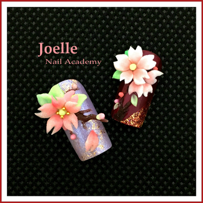 ネイル検定1級3Dアート桜